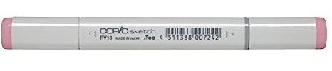 COPIC Sketch Marker Typ RV - 13, Tender Pink, professioneller Pinselmarker, mit einer Super-Brush-Spitze und einer Medium-Broad-Spitze