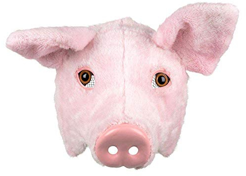 Boland BV Masque cochon peluche adulte - Rose - Taille Unique