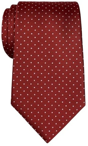 Retreez Corbata de microfibra con puntitos para hombres Naranja con el punto rosa