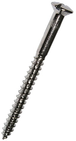 Dresselhaus 0/3103/079/3,5/20/ /53 Linsensenk-Holzschrauben mit, Schlitz, Messing, verchromt, 3,5 x 20, 25 Stück