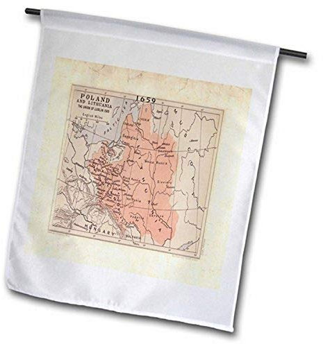 3dRose FL_80778_1 1569 Landkarte Polen N Litauen Gartenflagge, 30,5 x 45,7 cm