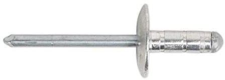 Sealey RM4813L Aluminium Multi-Grip Rivet Large Flange 4.8 x 13mm Pack of 200