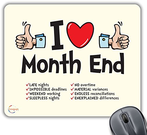 Coralgraph Inc CP046 I Love Month End Novelty Gift Printed PC Laptop Computer Mouse Mat Pad
