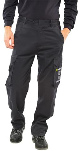 PDL – Pegdev - Premium FIRE Retardant Anti-Static ARC Welding Flash Navy Work Trousers PPE(36)