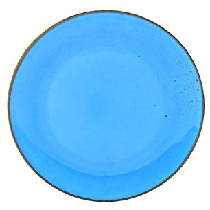 CreaTable 27 cm, Blue, 22060, Serie Nature Collection, 6-teiliges Geschirrset, Speiseteller aus Steinzeug, spülmaschinen-und mikrowellengeeignet, Qualitätsproduktion