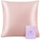 OLESILK Seide Kissenbezug Kissenhülle Haar- und Hautpflege mit Reißverschluss 16 Momme 1 Stück Pfirsich Rosa 65x65cm