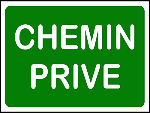 Jintora - Dibond en aluminium - Chemin privé - 200x150mm