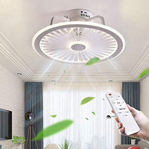 DLGGO Creativa moderna Fan LED soffitto ultra-sottile moderna Lampada da soffitto con telecomando Protezione degli occhi Tranquillo ventilatore a soffitto Camera Lights Soggiorno Ufficio bambini Sala