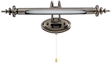 ACMHNC LED Vintage Spiegelleuchte Bad Mit Schalter, Retro Badlampe IP44 Spiegellampe Badezimmer,4000K Wandleuchte Mit Zugschalter, 240 ° Einstellbar Schranklampe Arc Arm Bilderleuchte,75cm/11w