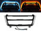 HommyFine Ambiente Lichtleiste Beleuchtung Blende kompatibel mit BMW 3 4 Series F30 F35 3GT M3 M4 (2012-2018) Blende Stimmungslichter Ambientebeleuctung Farbe Orange und Eisblau (Schwarz)