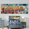 tjapalo vr190 extra robust Cooles Wandbild Graffiti Poster mit Namen personalisiert Graffiti Kinderzimmer Poster Name XXL Wandbild Teenager junge Mädchen Name, Größe: B48xH17cm