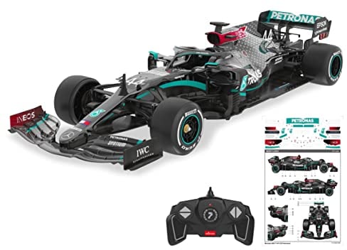 JAMARA Mercedes-AMG F1 W11 EQ Performance 1:18-2,4GHz für Mehrspielerbetrieb, offiziell lizenziert, originalgetreue Lackierung, Inklusive Dekorbogen