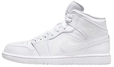 Nike Jordan 1 Mid, Scarpe da Basket Uomo, Bianco, 42.5 EU