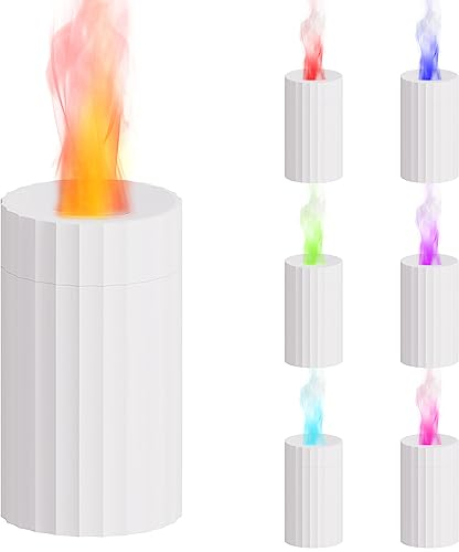 Tiandirenhe Luftbefeuchter 100ml, Mini Diffusor Luftbefeuchter, Aromatherapie Diffusor Mit 7 Farbe Licht, Lichter Können in Der Farbe Fixiert Werden, Für Zuhause, Büro, Schlafzimmer(Weiß)