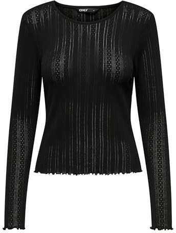 ONLY Onlcarlotta L/S Top Noos Jrs, Nero, L Donna