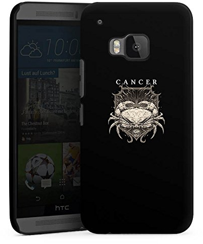 DeinDesign Hard Case kompatibel mit HTC One M9 Schutzhülle schwarz Smartphone Backcover Sternzeichen Krebs Cancer