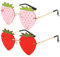 YAMEIZE Cute Strawberry Form Sonnenbrille für - Damen Herren Metall Rahmen Fruit Funky Brille Funny Part…