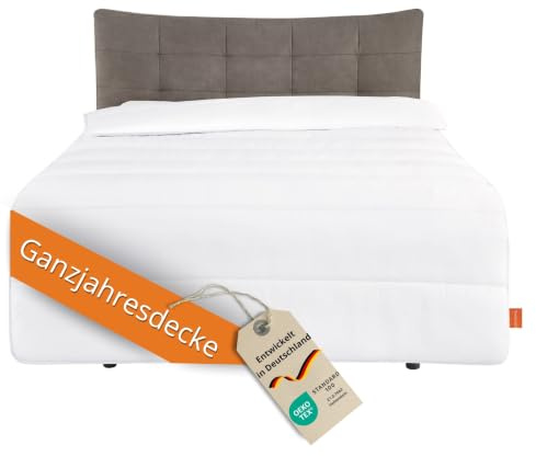 sleepling Energiespardecke, Ganzjahres Bettdecke 155x220, Ganzjahresdecke | 1.065 gr. Füllgewicht, medium Ganzjahresbettdecke 155 x 220, 100% Mikrofaser, OEKO-TEX, 60 Grad waschbar, Made in EU