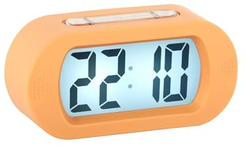 Karlsson Wecker Gummy - Orange - 14x5x7cm | Oval - Modern - Silikon - Wecker für Schlafzimmer