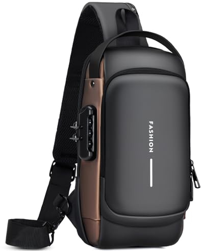 Rcrirth Sling Bag for Men | Anti-theft Crossbody Bag - Crossbody Shoulder Chest Bag for Daily use
