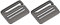 QUARKZMAN Metallo Scale Fibbia G-Gancio Fibbia Regolatore Scivolare Fibbia, 2pz 32mm(1-1/4) Larghezza Interna per Fettuccia Cinturino Zaino, Nero Polvere Sparo