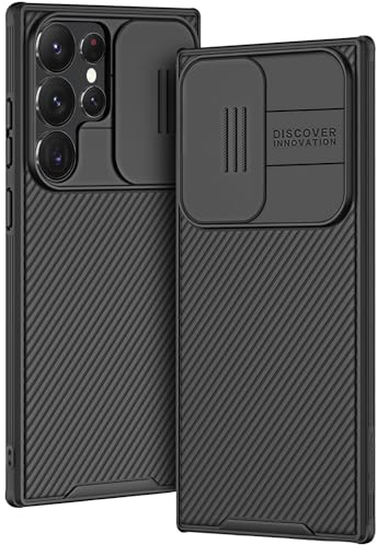 AROYI Handyhülle Kompatibel mit Samsung Galaxy S24 Ultra Hülle, Samsung S24 Ultra Hülle Kameraschutz mit Slide Camera Handyhülle für Samsung Galaxy S24 Ultra 5G Hülle (6,8 Zoll) - Schwarz