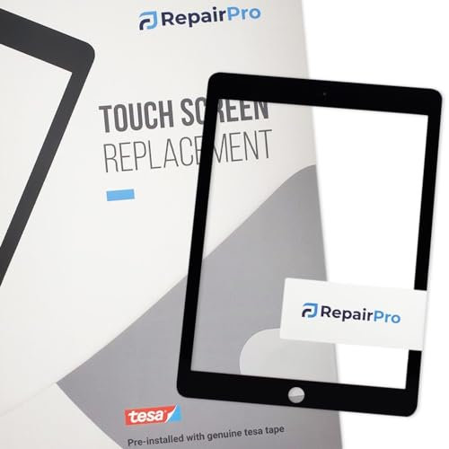 RepairPro | Compatible With iPad 7th Gen (2019) / Compatible With iPad 8th Gen (2020) | Replacement Glass Touch Screen Digitizer | Black
