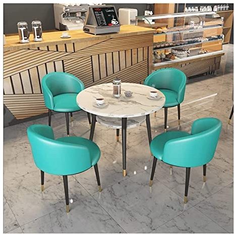 Bürotisch und Stuhl-Set, Business-Esstisch, Tisch- und Stuhl-Kombination, 4 Café, Balkon, Bekleidungsgeschäft, Büro, Kino, Moderne Einfachheit