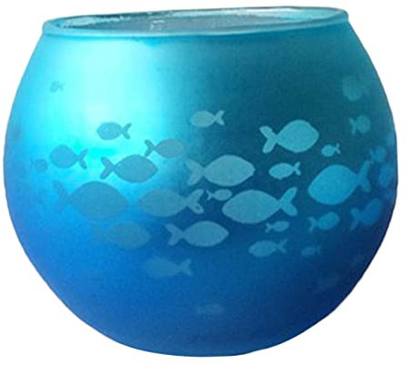 Ciieeo 1 Pc Glas Kerzenhalter Elegante Fisch Muster Teelichthalter Für Romantische Abendessen Ornamente