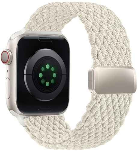 Higgs Geflochtenes Armband Kompatibel mit Apple Watch Armband 46mm 45mm 44mm 49mm 42mm Damen Herren, Magnetisch Verschluss Sport Nylon Armbänder für iWatch SE Ultra Series 10 9 8 7 6 5 4 3 2 1