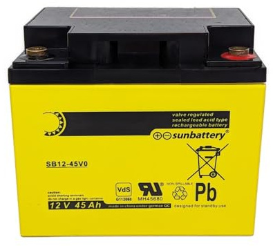 Sunbattery Sun Battery SB12-45V0 12V 45Ah Blei Akku AGM mit VDs