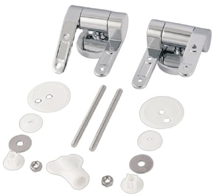 HANGSU WC-Sitz Befestigung Toilettensitz Scharniere Ersatzteil Toilettendeckel Scharniere mit Slow Drop Mechanismus Scharniere für Toilettensitz Einfache Installation