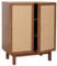 Mendler Highboard HWC-M51, Kommode Schrank Sideboard, Staufächer, Kubu Rattan 98x79x42cm - Walnuss-Optik
