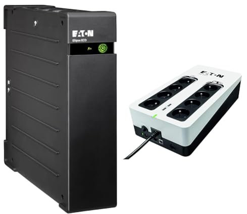 Eaton Onduleur Ellipse ECO 1600 USB FR - Off-Line UPS - EL1600USBFR - Puissance 1600VA & Onduleur Parafoudre 3S 850 FR - Off-Line UPS - Alimentation sans Interruption -Puissance 850VA