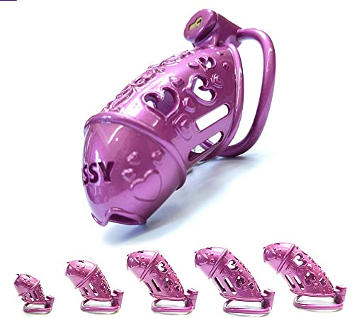 Sexy Purple Dream Keuschheitskäfig for Männer, Keuschheitskäfig, Keuschheitsgürtel, Keuschheitskäfig, Penisring, Keuschheitsring for Erwachsene, mit 3 Ringen for Männer,Keuschheitsgürtel(S 46 48 53 R