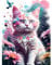 DIY Peinture Diamant Adulte, Chat 5D Diamond Painting Enfant Diamant Kits de Broderie au Point de Croix Diamant Strass Point de Croix Painting pour Murale Décoration 30x40cm