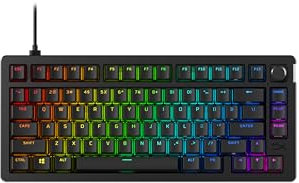 HyperX Alloy Rise - Hot-Swappable Mechanical Gaming Keyboard, PC, Ambient Light Sensor, Gasket Mounted, Linear Switches