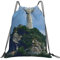GaxfjRu Rio de Janeiro Monte Cristo Cinch Tasche mit Kordelzug – praktische und wasserdichte Tasche mit Kordelzug für Fitnessstudio, String Rucksack, Weiss/opulenter Garten, Einheitsgröße