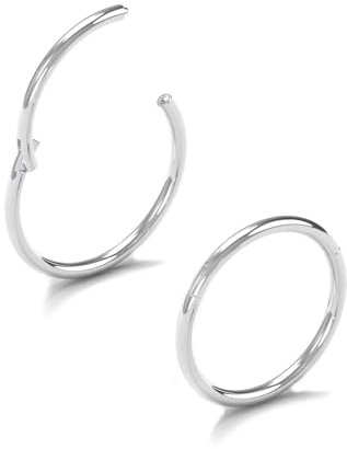 AceFun 20G piercing naso,sottile acciaio inox naso piercing anello orecchini Hoop Hinged Segment Helix cartilagine Daith Tragus corpo donne uomini 9mm anelli piercing al naso