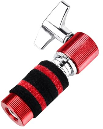 OriGlam HiHat-Kupplung, Aluminiumlegierung, Jazz-Trommel, Kupplung, Hi-Hat-Ständer für Hi-Hat-Becken, Standard-Jazz-Trommel, Percussion-Teile, Instrumenten-Zubehör (rot)