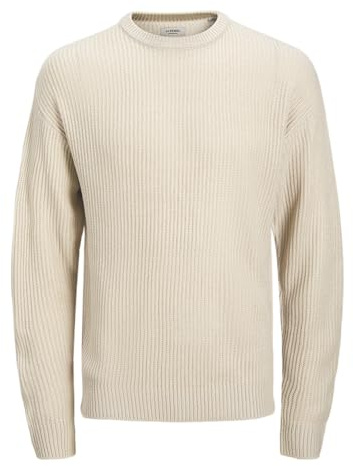 JJ REBEL Herren Jreblogan Knit Crew Neck Sn
