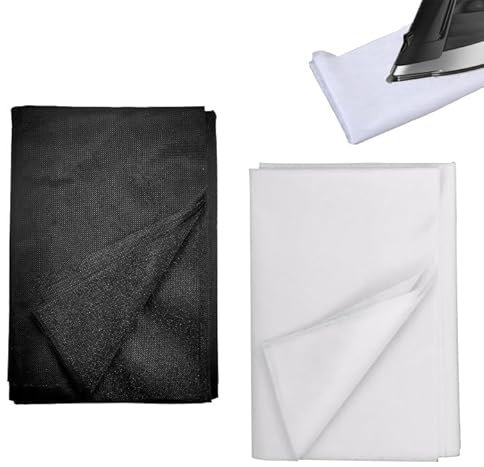 Fonyiunce 2 Pièces Entoilage Thermocollant, Tissu d'entoilage Thermocollant et Fusible, Entoilage Fusible, Tissé Entoilage, Tissu Multi-usages pour Couture, Renforcer Invisiblement l'artisanat
