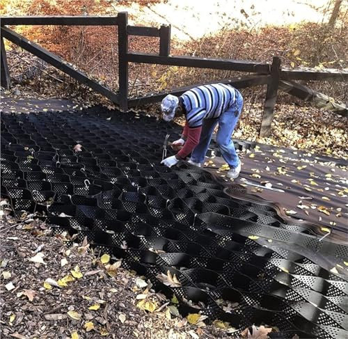 Stabilizzatore de Ghiaia Griglia Geo Per Patio E Giardino, Griglia Di Ghiaia Per Marciapiedi, Driveway Ripidi, Lavori Di Sottofondo, Stabilizzatore Flessibile E Pieghevole Per Il Terreno.(10x26ft/3x8m