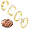 KRFY 4PCS 14K Anneaux d'or pour Femmes Anneaux d'or Ajustables Anneau Ouvert Anneaux d'orteil Simples Bijoux de Pied de Plage d'été pour Femmes