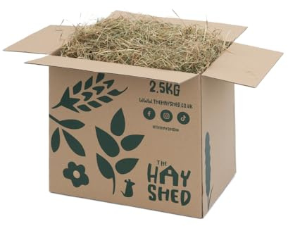 The Hay Shed Premium Meadow Hay - Long Stem Meadow Hay for Small Pets – Barn Dried, Dust Free, High Fibre, Natural Feeding grass for Rabbits, Guinea Pigs, Hamsters, Chinchillas – 5kg