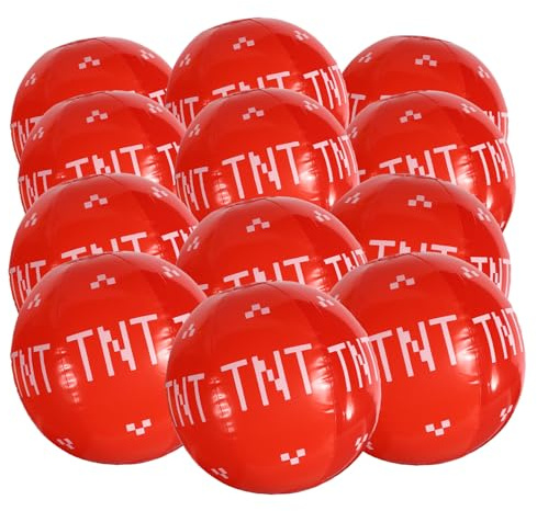 SAVITA 12stk Strandbälle, 22cm Aufblasbare Wasserbälle für Kinder Spielthema Sommer-Poolspielzeug Geeignet für Outdoor Aktivitäten der Kinderfamilie Sommerpartyzubehör (Rot)