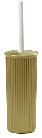 TATAY Toilet Brush | Compact and Functional Design | BPA-Free Plastic Toilet Brushes | Made in Spain | 9.5 x 9.5 x 39.5 cm - Baobab Collection - Gold