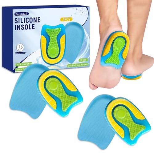 2 Paires Coussinets de talon pour chaussures,Coussinets de Talon en Silicone Doux,Semelles Antichoc en Silicone pour Homme et Femme,Pour Pieds Fatigués,Usage Quotidien dans Chaussures,S