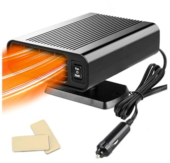 Leaflai 12V Autoheizung - Winter-Auto-Heizungsset 150W Auto-Heizung Anti-Beschlag-Autoheizung 2-in-1-Heiz-/Kühl-Windschutzscheibenheizungsventilator