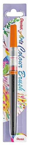 Pentel XGFL-107X - Colour Brush, einzigartiger Pinselstift gefüllt mit Aquarelltinte, orange, 1 Stück, 17.5 x 1.3 x 1.3 cm